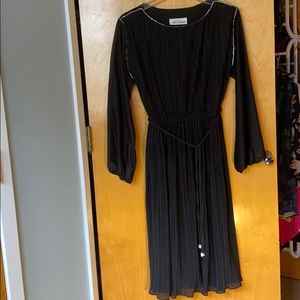 Vintage 70s sheer ruffled dress
